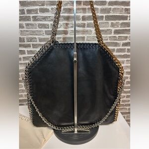 Stella Mccartney Falabella fold over two tone metal (largest)